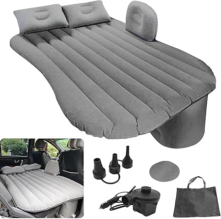 Premium Car Air Bed Mattress for Back Seat with Pump & 2 Pillows